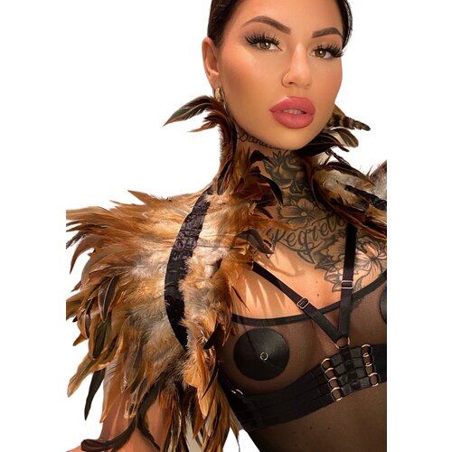 Kinky Diva Feather Shoulder Wrap Natural Cijene