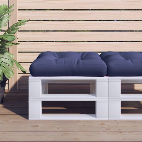 vidaXL Blazina za kavč iz palet mornarsko modra 60x61,5x10 cm blago Cene