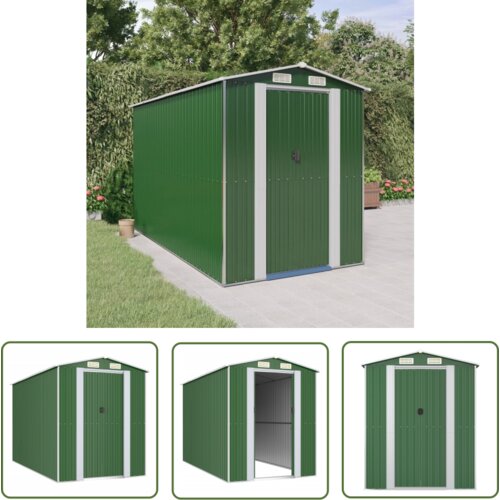  The Living Store Vrtna lopa zelena 192x357x223 cm pocinkano jeklo - Vrtna Lopa, (21745189) Cene