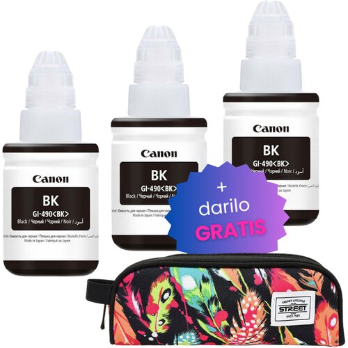 Canon Komplet črnil za GI-490 (0663C001AA) (G1400/2400/3400) (črna), original, 3 kosi + DARILO GRATI Cene
