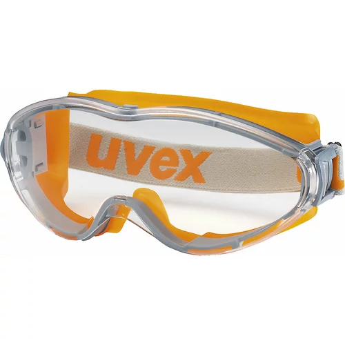 Uvex Velika zaščitna očala ultrasonic, odpornost proti praskam, brez rošenja, sive/oranžne barve
