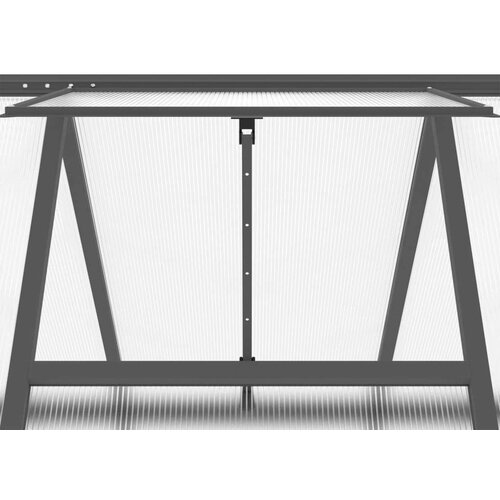  Staklenik s okvirom antracit 445 x 169 x 195 cm aluminijski Slike