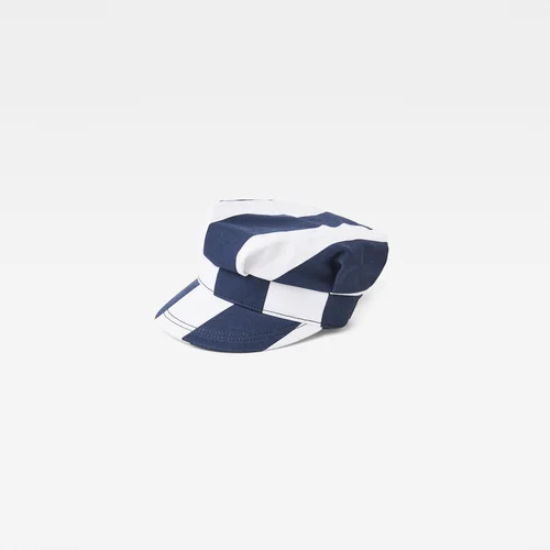 G-star Cap - G-STAR Deline hat wmn stripe blue and white