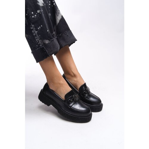 Riccon Iomrukh Women's Loafer 00121912 Matte Black Patent Leather Slike