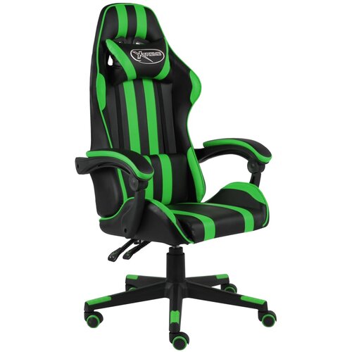 VidaXL Racing stol črno in zeleno umetno usnje Slike