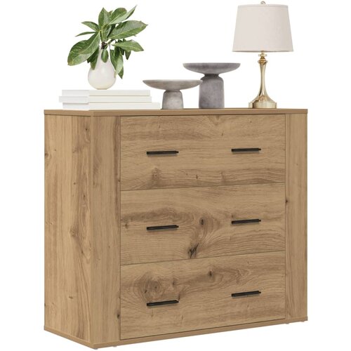 VidaXL Komoda boja hrasta artisan 80 x 33 x 70 cm konstruirano drvo Slike