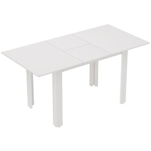 Nesta Raztegljiva jedilna miza, sijajno bela, nastavljiva kuhinjska miza za 4&ndash;6 oseb, MDF, 120&ndash;160&times;70 cm, (5000493596) Cene