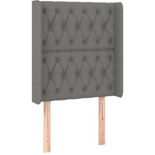 Maison Chic vzglavna omarica - nočna omarica - posteljna omarica z u&amp;scaron;esi temno sivo 83x16x118/128 cm blago, (21712059) Slike