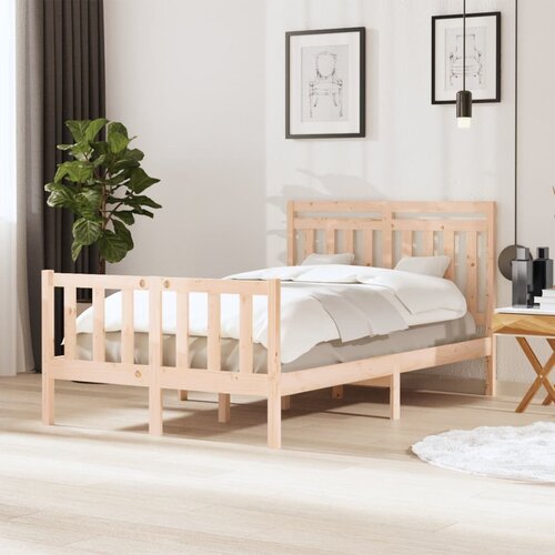 The Living Store Posteljni okvir iz trdnega lesa 120x200 cm - Posteljni Okvir, (21527984) Slike
