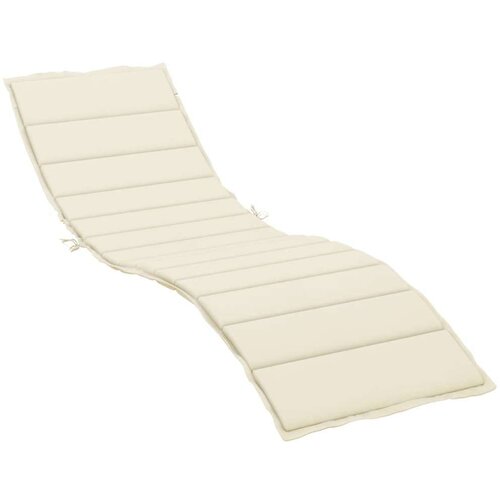 VidaXL jastuk za ležaljku za sunčanje krem 200 x 50 x 3 cm od tkanine Slike