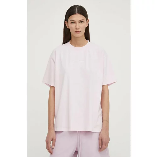 Samsoe Samsoe Pamučna majica za žene, boja: ružičasta