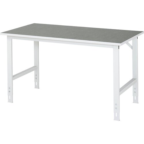 RAU Delovna miza, nastavljiva po višini, 760 - 1080 mm, linolejska plošča, ŠxG 1500 x 800 mm, svetlo siva Cene