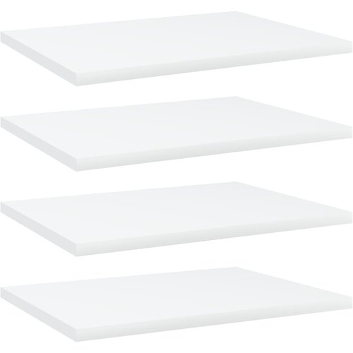 VidaXL Police za knjige 4 kom bijele 40 x 30 x 1 5 cm od iverice Slike