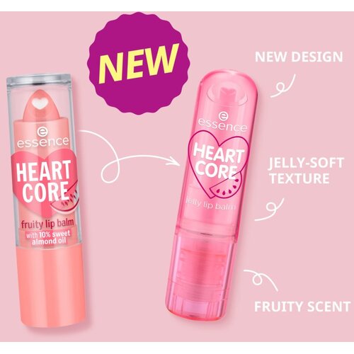 Essence HEART CORE tonirani balzam za ustnice s sijajem odtenek 01 Cha-Cha Cherry 3 g Slike
