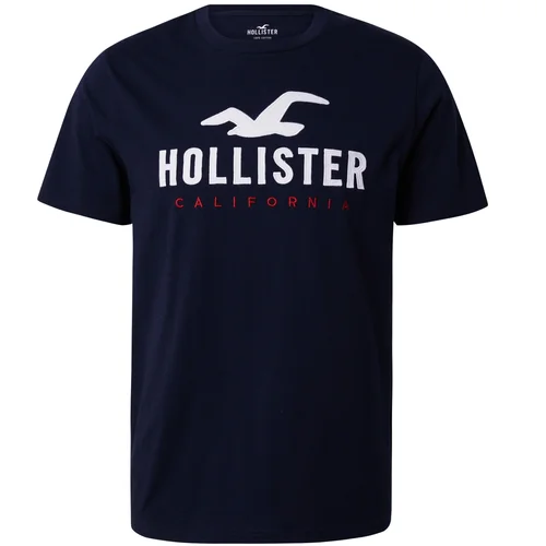 Hollister Majica mornarsko plava / crvena / bijela