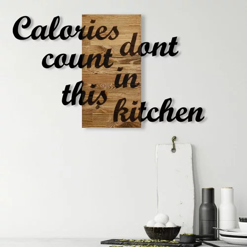 Wallity Drvena zidna dekoracija, Calories Dont Count in This Kitchen