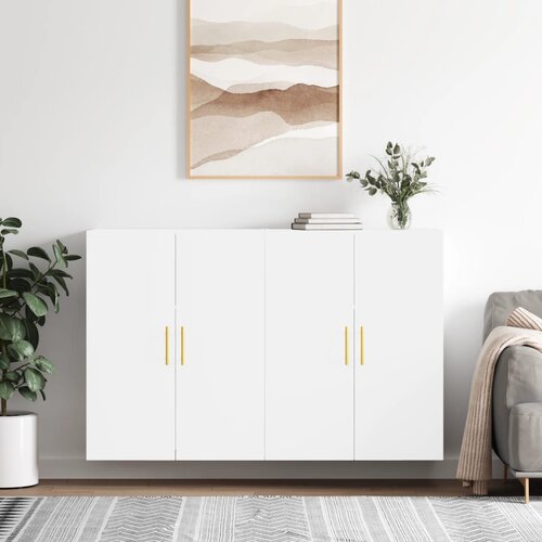 vidaXL Stenska omarica 2 kosa bela 69,5x34x90 cm Cene