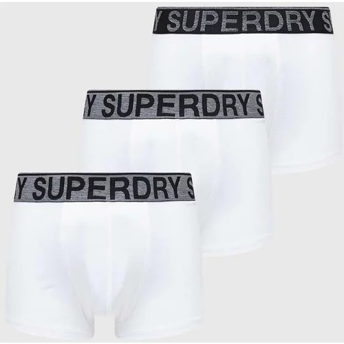 Superdry Bokserice 3-pack za muškarce, boja: bijela