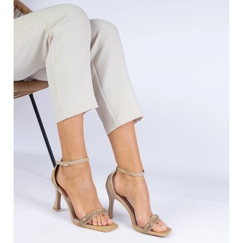 D/CEO marka niezdefiniowana Gold elegant stiletto sandals decorated with zirconia Tarlina Slike