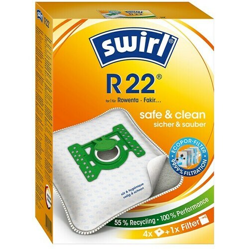 SWIRL Vrećica za usisivač R 22 (Namijenjeno za: Usisavače Rowenta, AFK, Alaska, Beam, De’Longhi, Elin, Fakir, Hansaetic, Hoover, Kenwood, Master, Omega, Samsung, Tefal, Wilfa, 5 Kom.) Cijene