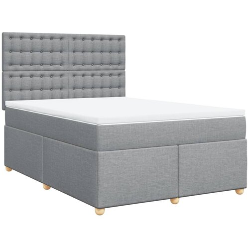 Maison Chic Box spring postelja - Vzmetna postelja z vzmetnico svetlo siva 160x200 cm žamet SL11526, (21902739) Cene