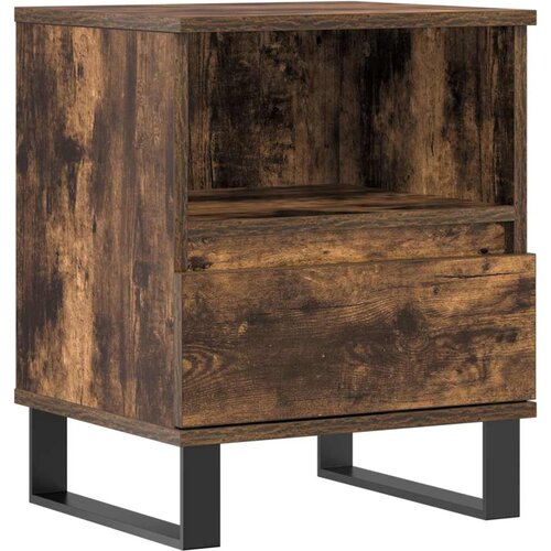 Maison Chic Nočna omarica - Nočna miza dimljen hrast 40x35x50 cm inženirski les, (21689980) Cene