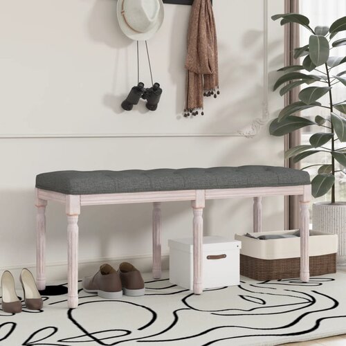  Klupa tamnosiva 110x40x49 cm od tkanine Cijene