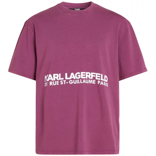 Karl Lagerfeld Majica 'Rue St-Guillaume' purpurna / bijela