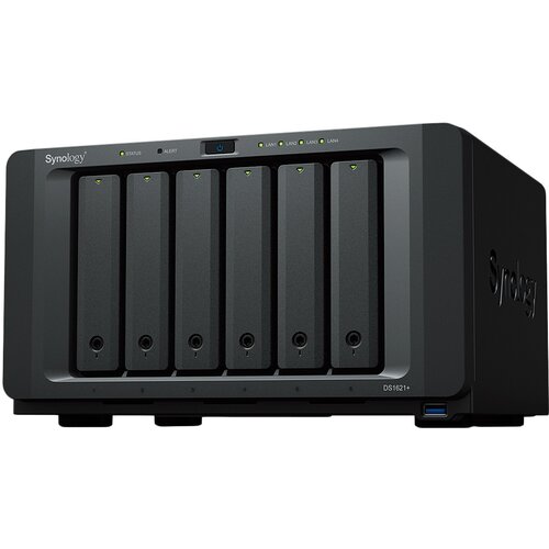 Synology DiskStation DS1621+,Tower,6-Bay 3.5'' SATA HDD/SSD, 2 x M.2 2280 NVMe SSD, CPU AMD Ryzen Quad-Core 2.2 GHz, 4 GB DDR4, 4 x RJ-45 1 GbE LAN, 3 x USB 3.0, 2 x eSATA (Expandable to 16 Bays with 2 x DX517), 1 x Gen3 x8 PCIe,5.1kg, 3y warranty DS1621P Cene