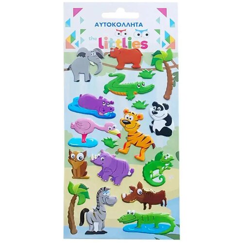 Luna The Littlies: Džungla životinje 3D pufaste naljepnice set 10x22cm Cijene