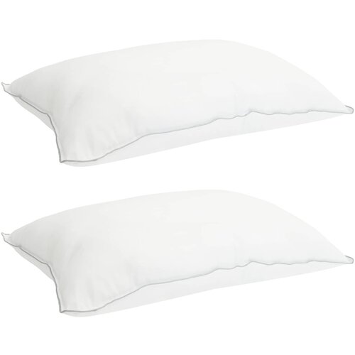  Set deka s jastukom Bijela 200 x 240 cm Poliester, Bambus Slike