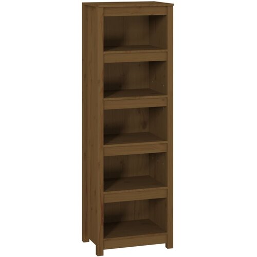 Maison Chic Knjižna omara - Knjižni regal medeno rjava 50x35x154 cm trdna borovina, (21724939) Slike