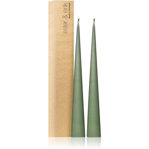 ester & erik cone candles green soil (no. 70) ukrasna svijeća 2x37 cm Cijene