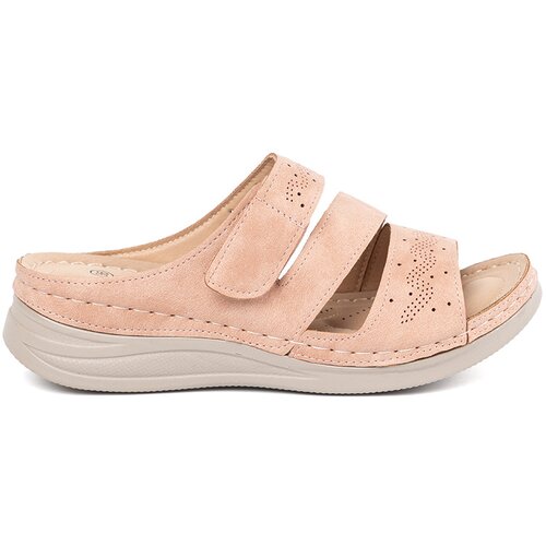 SEASTAR Light pink flip-flops on a low wedge Cene
