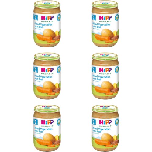 Hipp ka&amp;scaron;ica, me&amp;scaron;ano povrće sa govedinom, 6x220g Slike