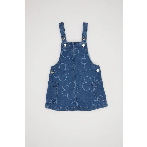 Defacto Baby Girl Floral Jean Overalls