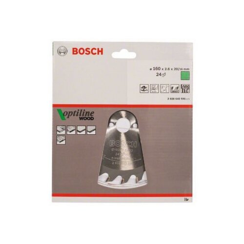 Bosch List kružne testere Optiline Wood 160 x 20;16 x 2.6 mm. 24 Cene