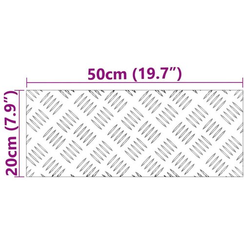  Aluminijski uzorci set od 2 protuklizne 20x50 cm Slike