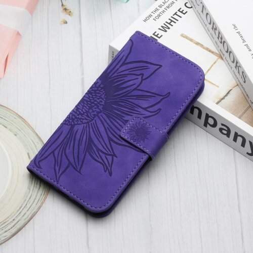 SUNSKY Eleganten ovitek etui za Samsung A36 / A37 / A56, Sončnica, Temno vijoličen Slike