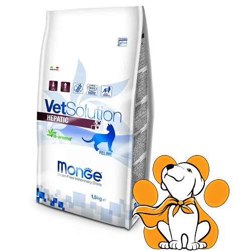 Monge VETSOLUTION Medicinska hrana za mačke bez žitarica Hepatic 1.5kg Slike
