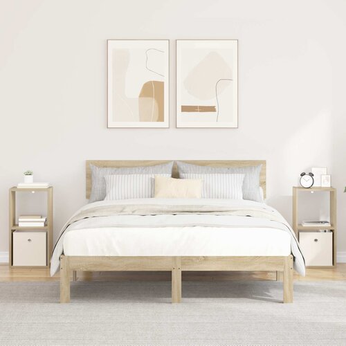  Noćni ormarić s ladicama 2 pcs Sonoma hrast 30,5 x 27 x 59,5 cm Cene