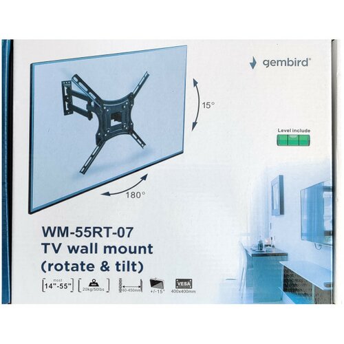 Gembird WM-55RT-07 ** rotate/tilt VESA max. 40x40cm 14-55 max.20kg (819) Cene