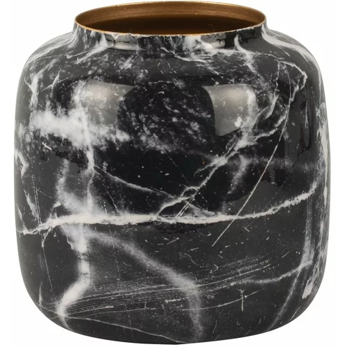 PT LIVING crno-bijela željezna vaza Marble, visina 19,5 cm