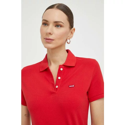 Levi's Polo majica za žene, boja: crvena