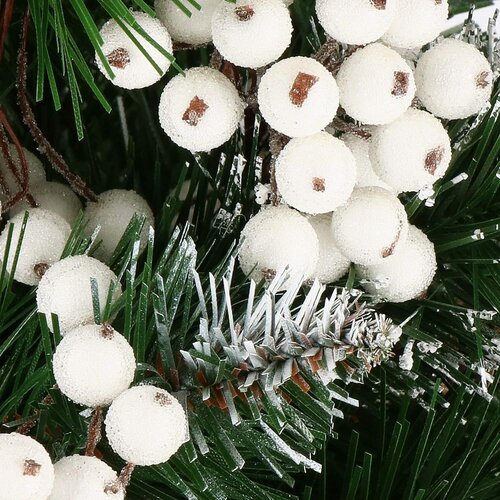 Springos set umjetnih planinskih ruža, smrznuto bijela, 10-11 cm, 100 kom. Slike