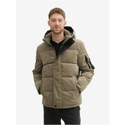 Tom Tailor Green men's winter quilted jacket - Men's Cene
