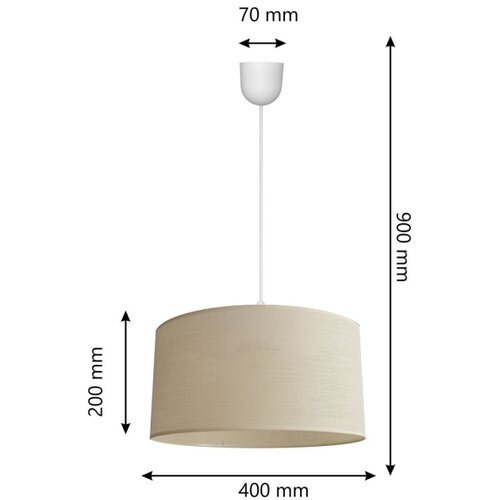  Luster na sajli ALBA 1xE27/15W/230V, prečnik 40 cm, bež Slike