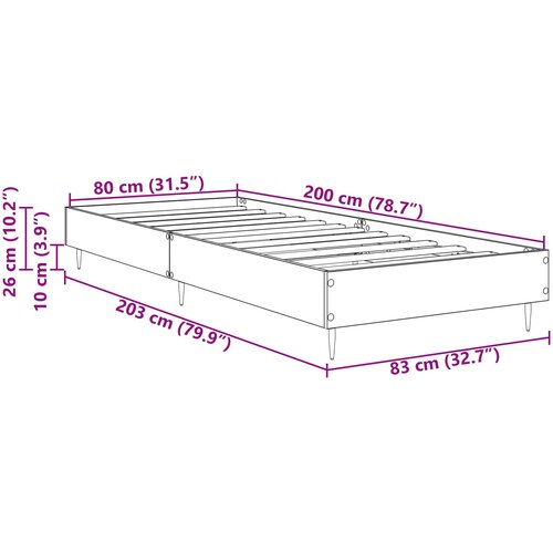  Krevetna konstrukcija Hrast sonoma 80 x 200 cm Slike