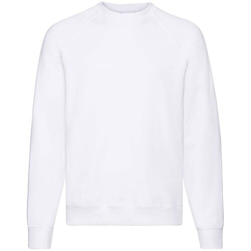 Fruit Of The Loom Biała bluza męska Raglan Sweat Slike