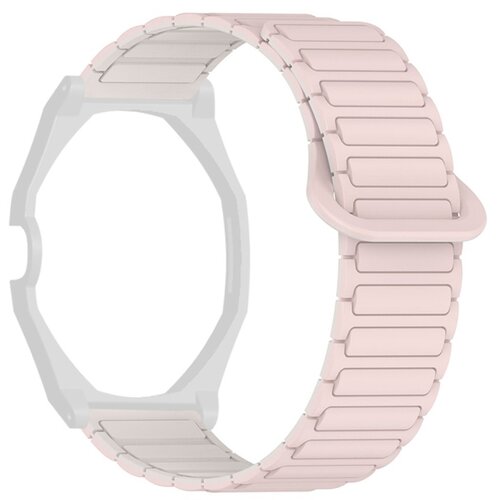 INF Silikonski pašček, združljiv z AP x Swatch, magnetni I-nosilec 14-21cm White+Pink, (5000369114) Cene